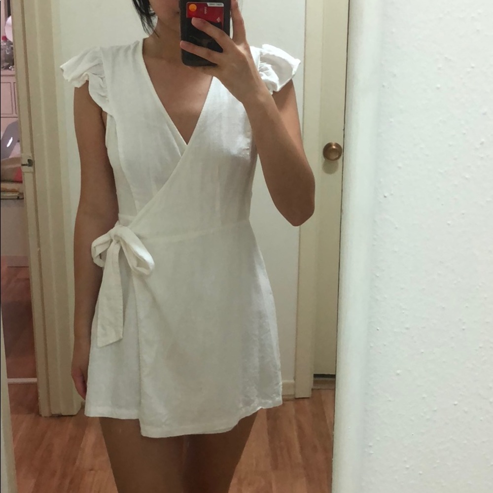 Linen wrap dress